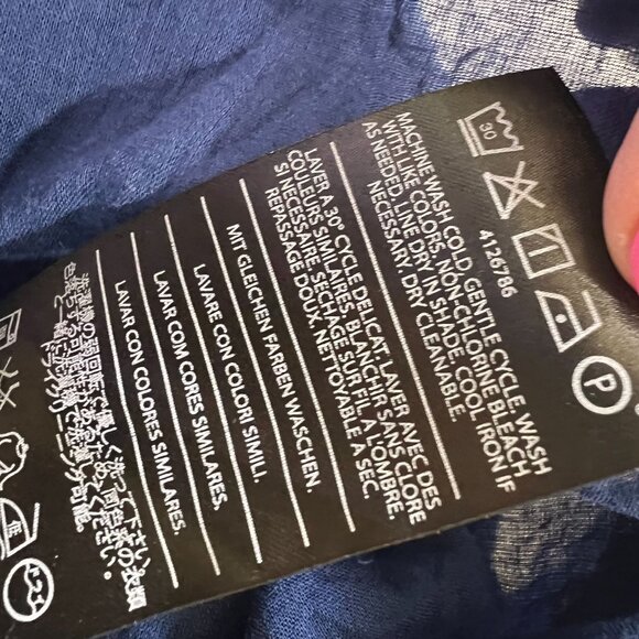 Volcom Sleeveless Blue Tunic Dress Crochet Keyhole Boho Small 10 Lined Gauzy - Picture 11 of 13